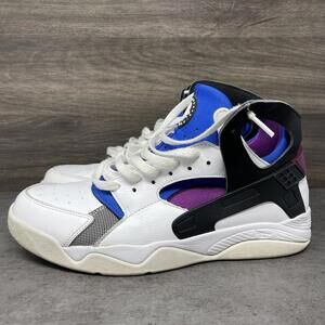Nike Air Flight Huarache Shoes Mens Size 11.5 PRM QS OG White Blue Purple 686203